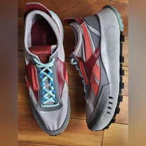 REEBOK CL Legacy Shark Blue, Burgundy & Grey Sneakers